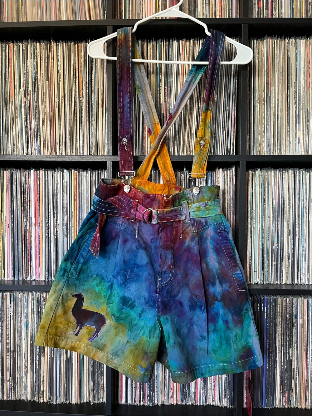 LLAMA TABOOT ice dyed overalls Phish upcycled lot sphere tour dance pants 🦙